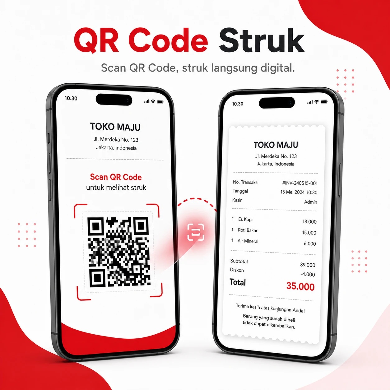 QR Code struk digital GoePOS